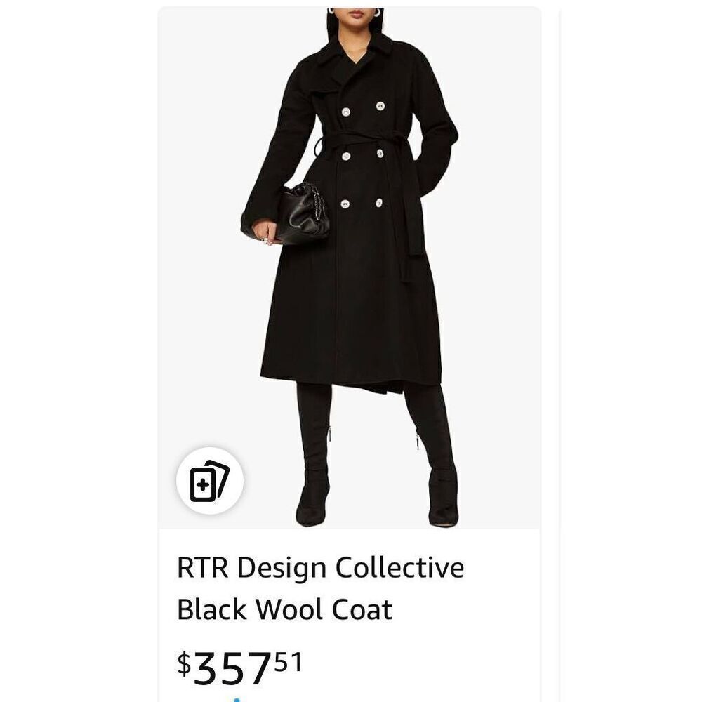 Adam Lippes RTR Design Collective Black Wool Coat - Picture 8 of 8